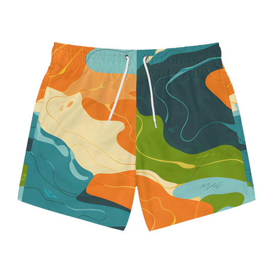 Crystal Bay Swim Trunks Men’s Colorful Shorts Quick Dry Summer Beachwear Surf