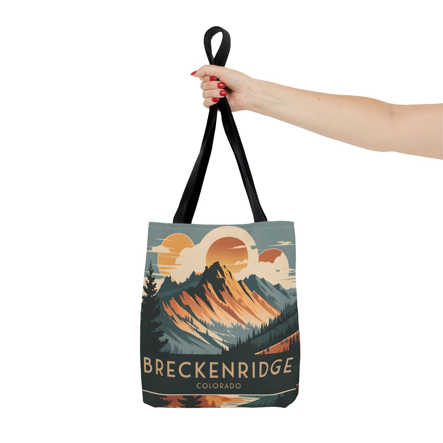 Breckenridge Colorado All Over Print Tote Bag Mountain Landscape Design Art