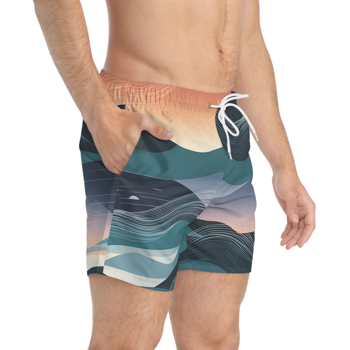 Sea Dusk Men's Swim Trunks Quick Dry Beachwear Summer Vacation Surf Surfer
