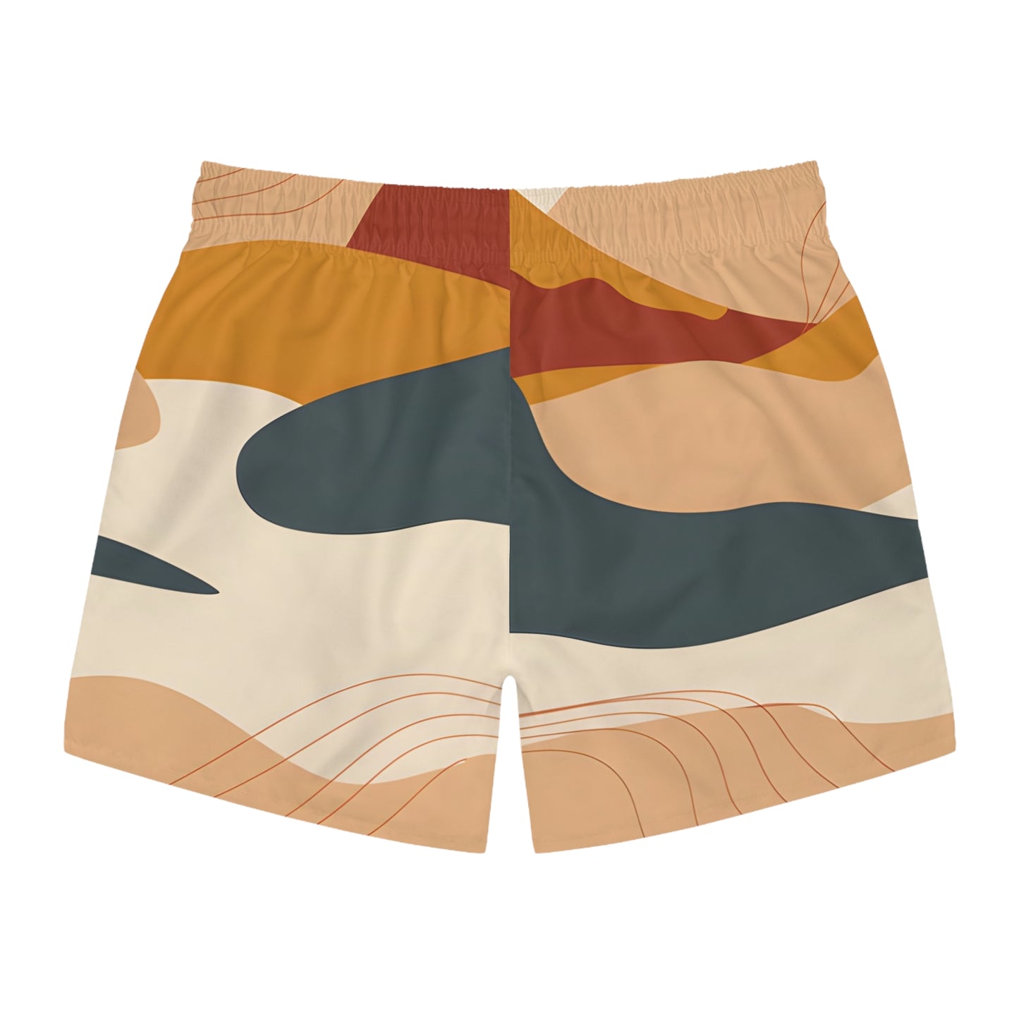Mens Abstract Desert Swim Trunks Summer Beach Wear