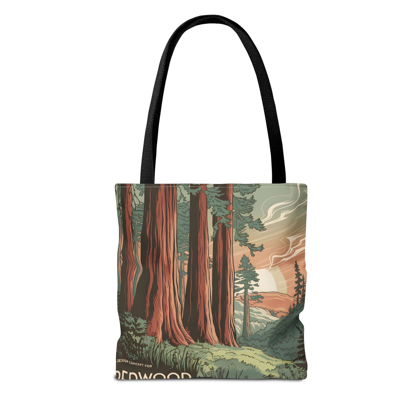 Redwood National Park All Over Print Tote Bag Eco Friendly Travel Accessory