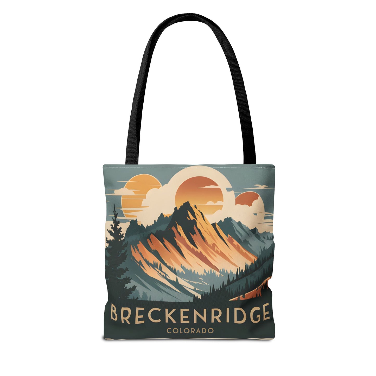 Breckenridge Colorado All Over Print Tote Bag Mountain Landscape Design Art