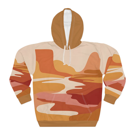Sunset Basin All Over Print Hoodie Outdoor Apparel Travel Adventure Gear Unisex