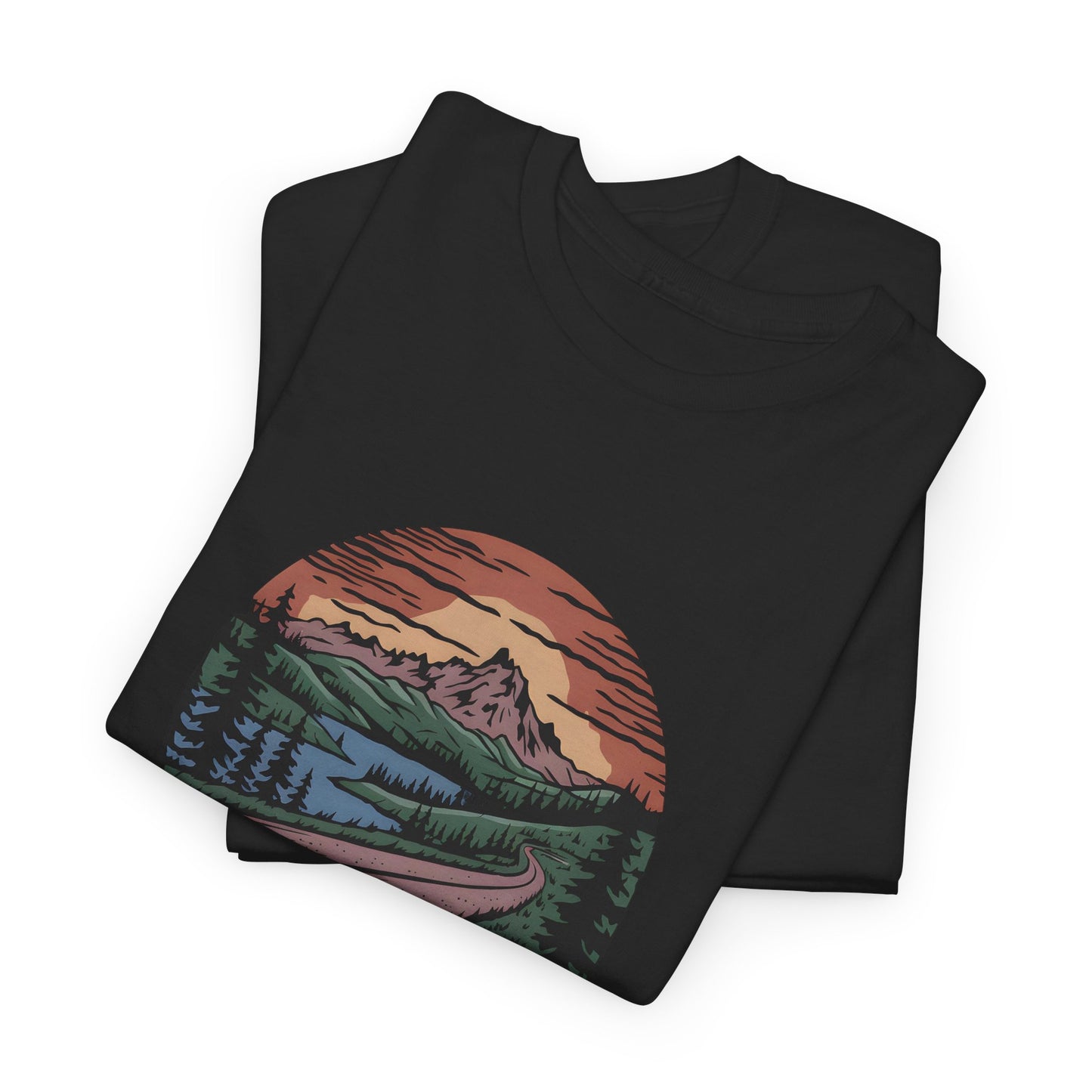 Big Sky T-Shirt Unisex Graphic Tee Retro Montana Nature Mountain Sunset Shirt