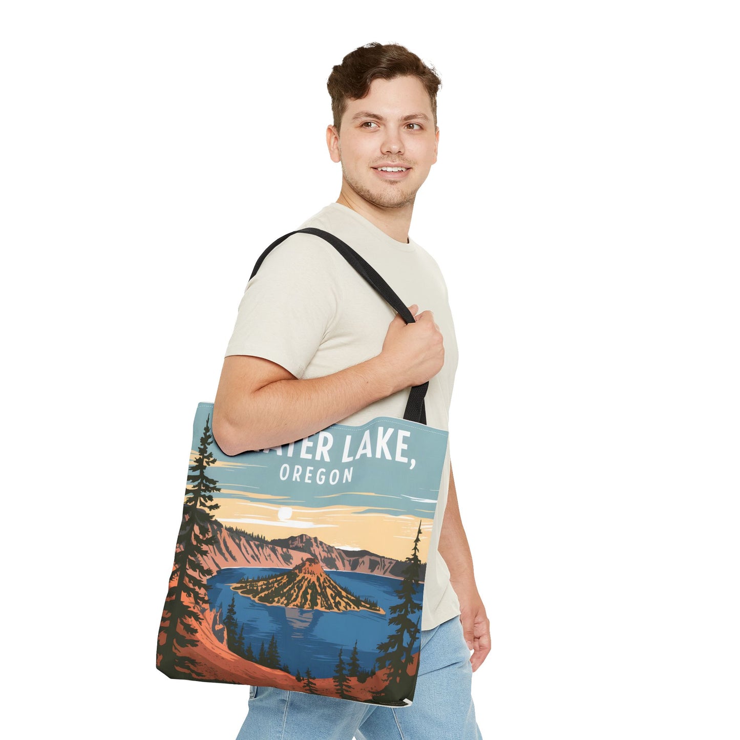 Crater Lake Oregon All Over Print Tote Bag Nature Graphic Landscape Apparel