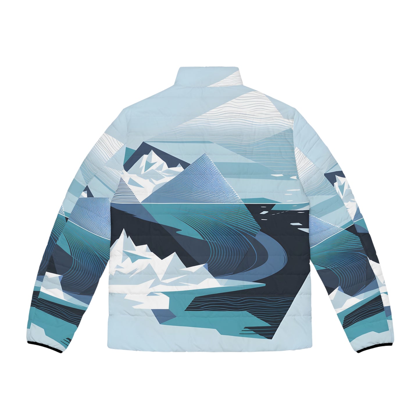 Stylish Puffer Jacket for Outdoor Adventures with Polar Geometry Design