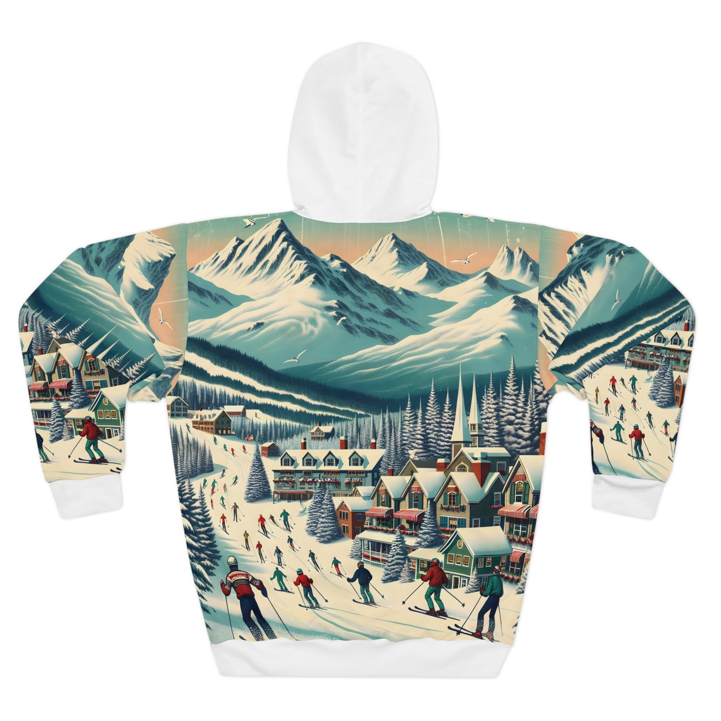 Stowe Vermont Hoodie All Over Print Ski Resort Mountain Winter Travel Outdoors