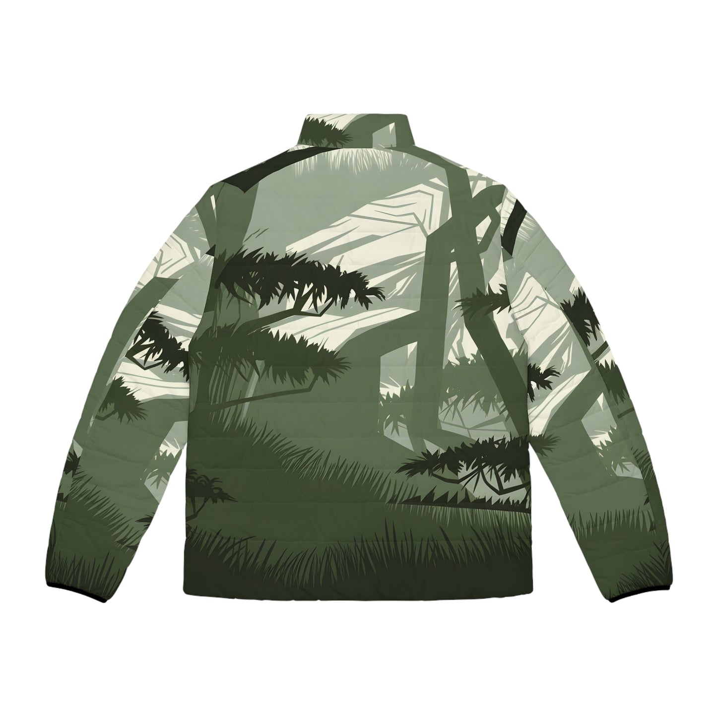 Nature Whisper Men's Jacket, Outdoor Travel Wear, All Over Print Puffer,
