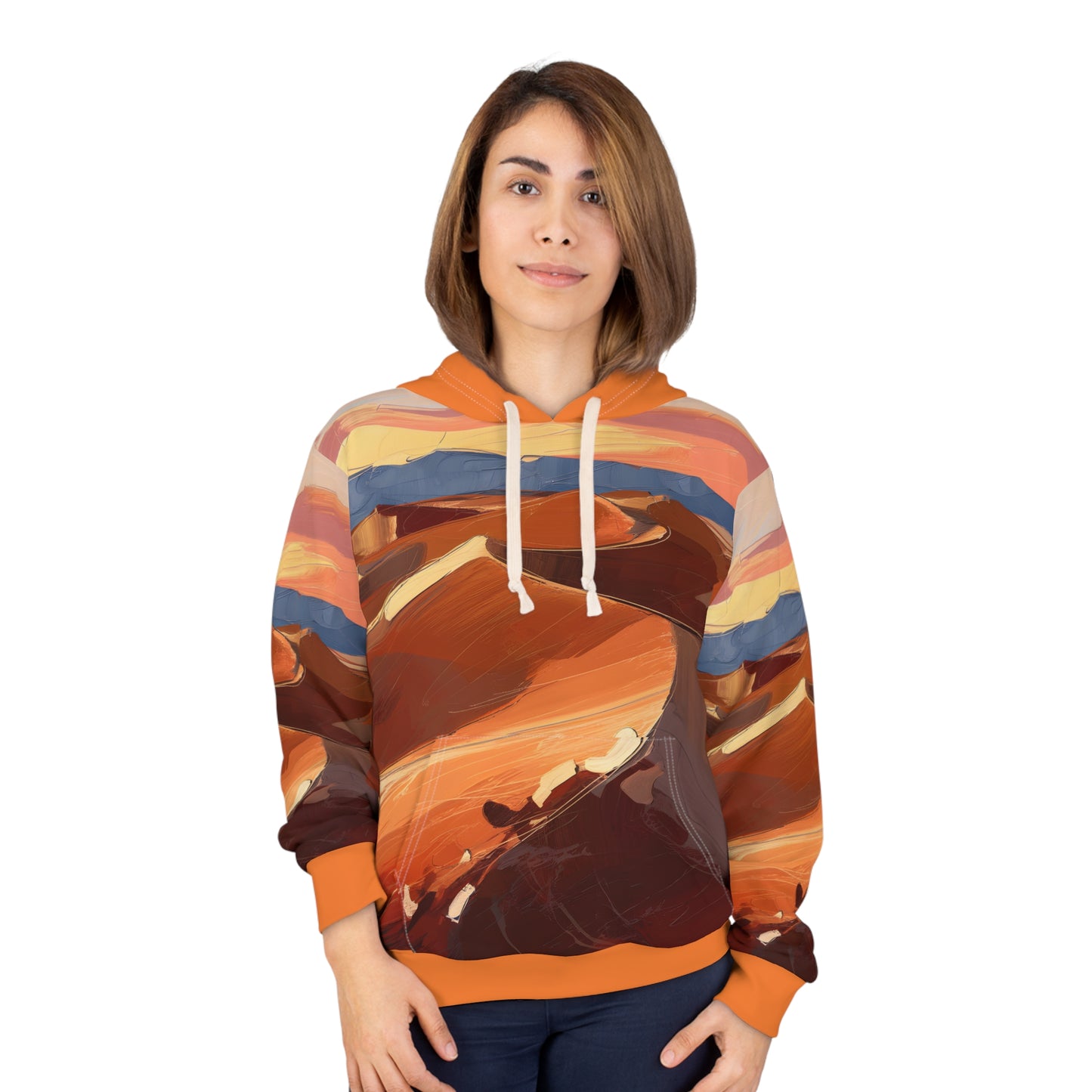 Desert Dunes Hoodie All Over Print Sunset Landscape Southwest Aesthetic Pullover