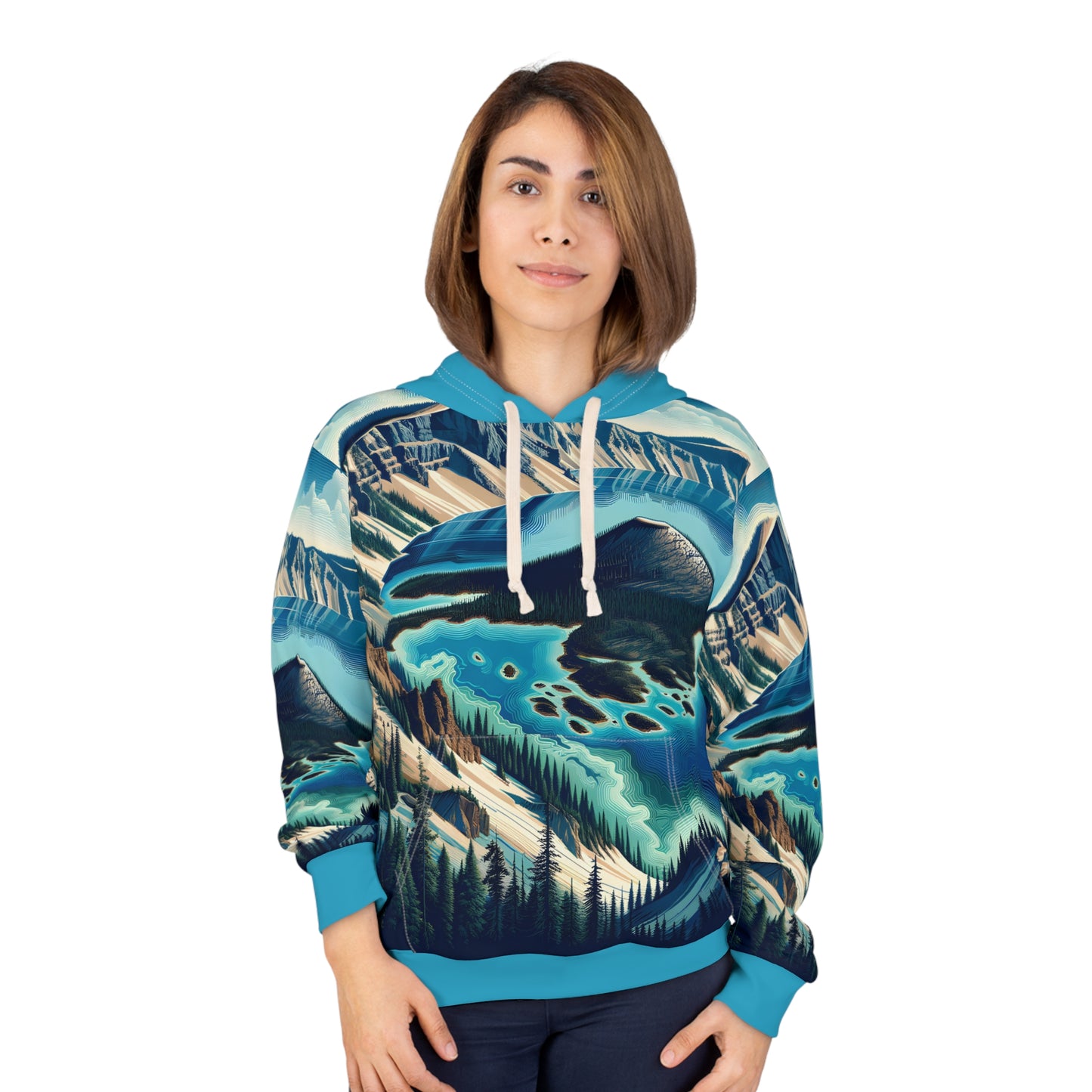 All-Over Print Hoodie Featuring Crater Lake National Park Design