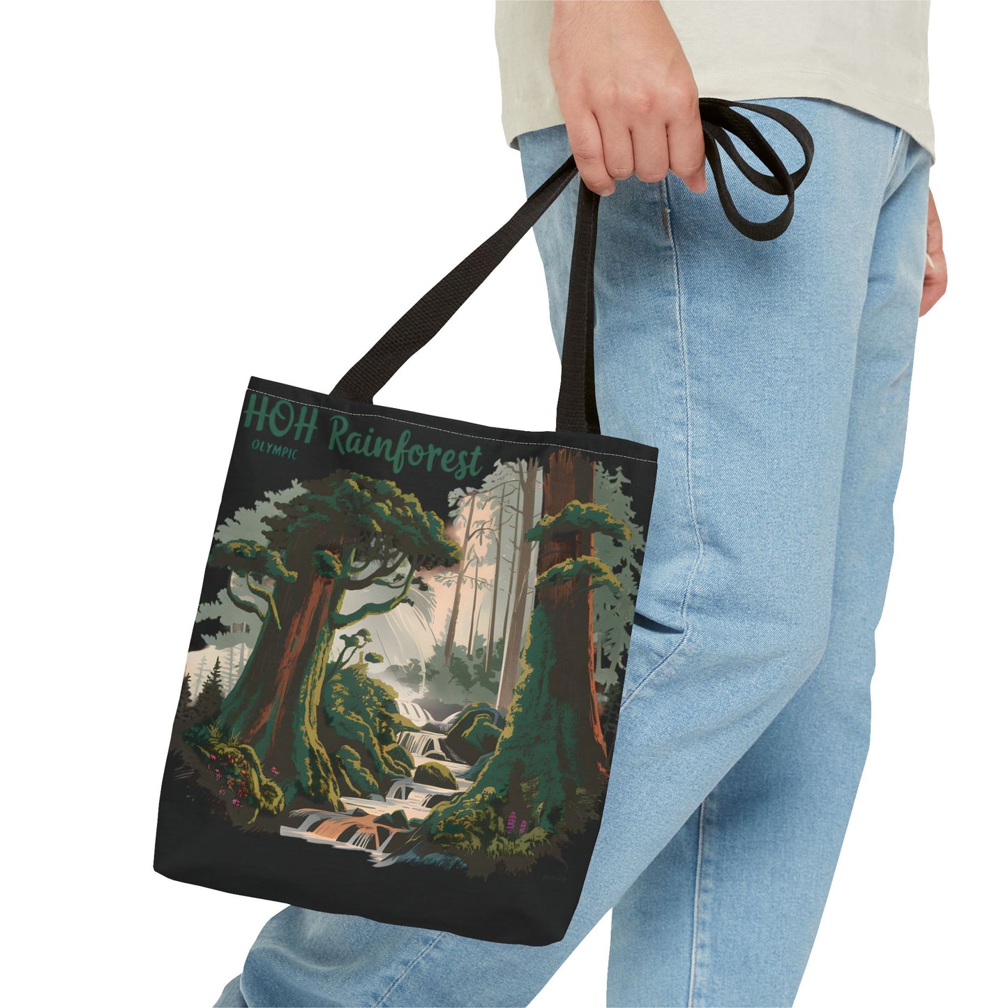 Hoh Rainforest Trail Tote Bag All Over Print Olympic National Park Nature Gift