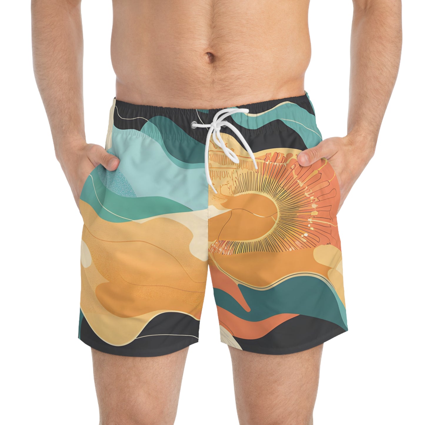 Offshore Spray Mens Swim Trunks Casual Beachwear Swim Shorts