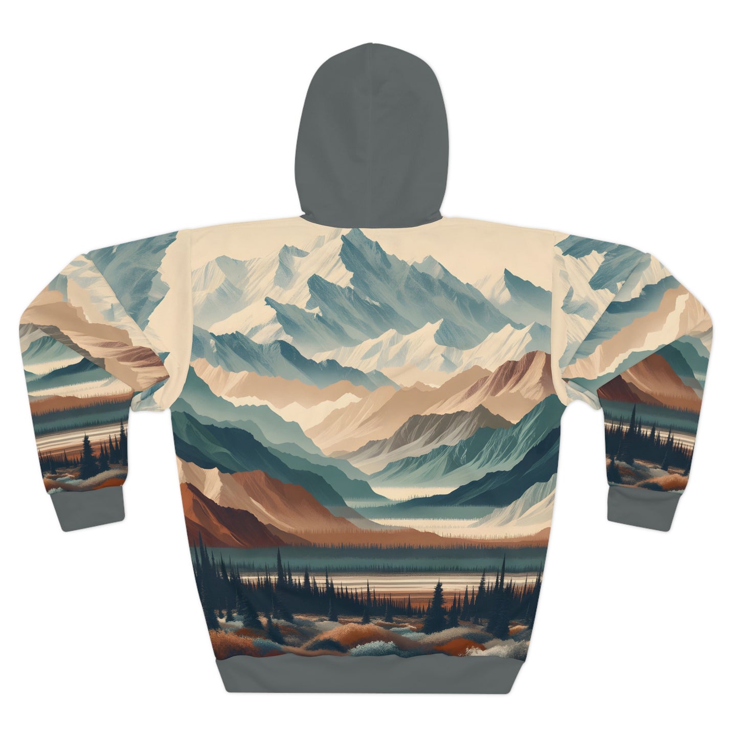 Mountain Landscape Art Hoodie Men’s Women’s All Over Print Pullover Aesthetic