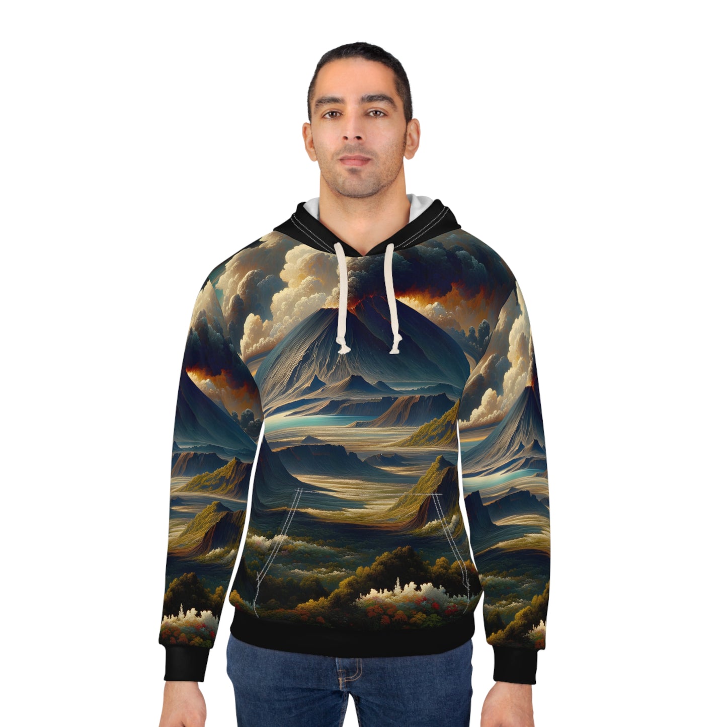 Mount St. Helens Hoodie All-Over Print Eruption Landscape Adventure Pullover