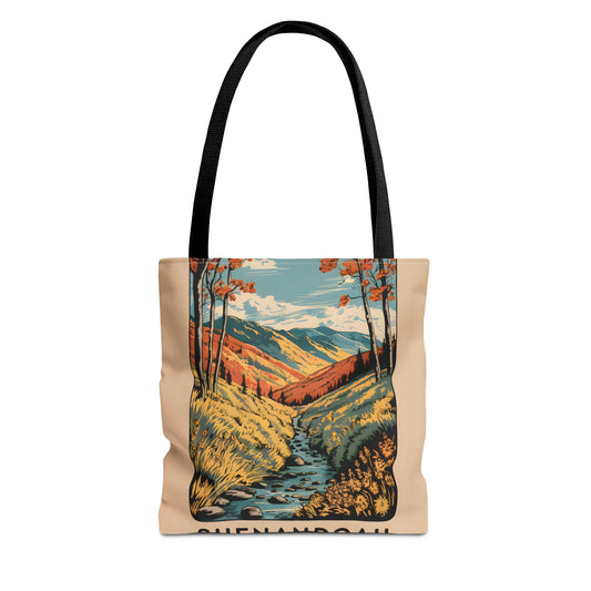 Shenandoah Tote Bag Scenic Mountain Print Nature Hiking Gift Adventure Art