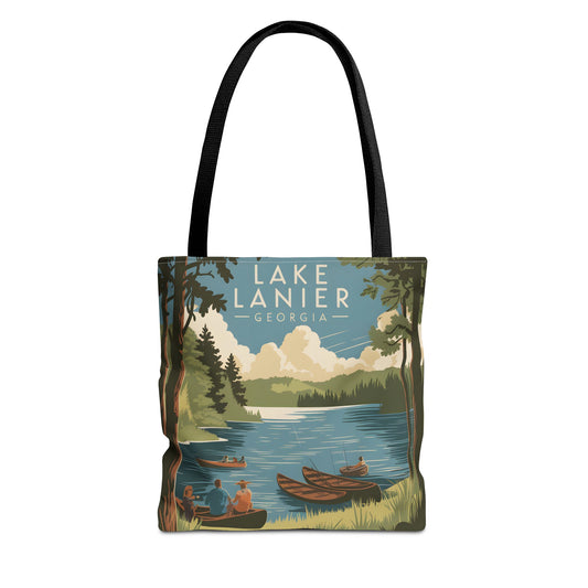 Lake Lanier Georgia All Over Print Tote Bag Scenic Nature Design Summer Vibes