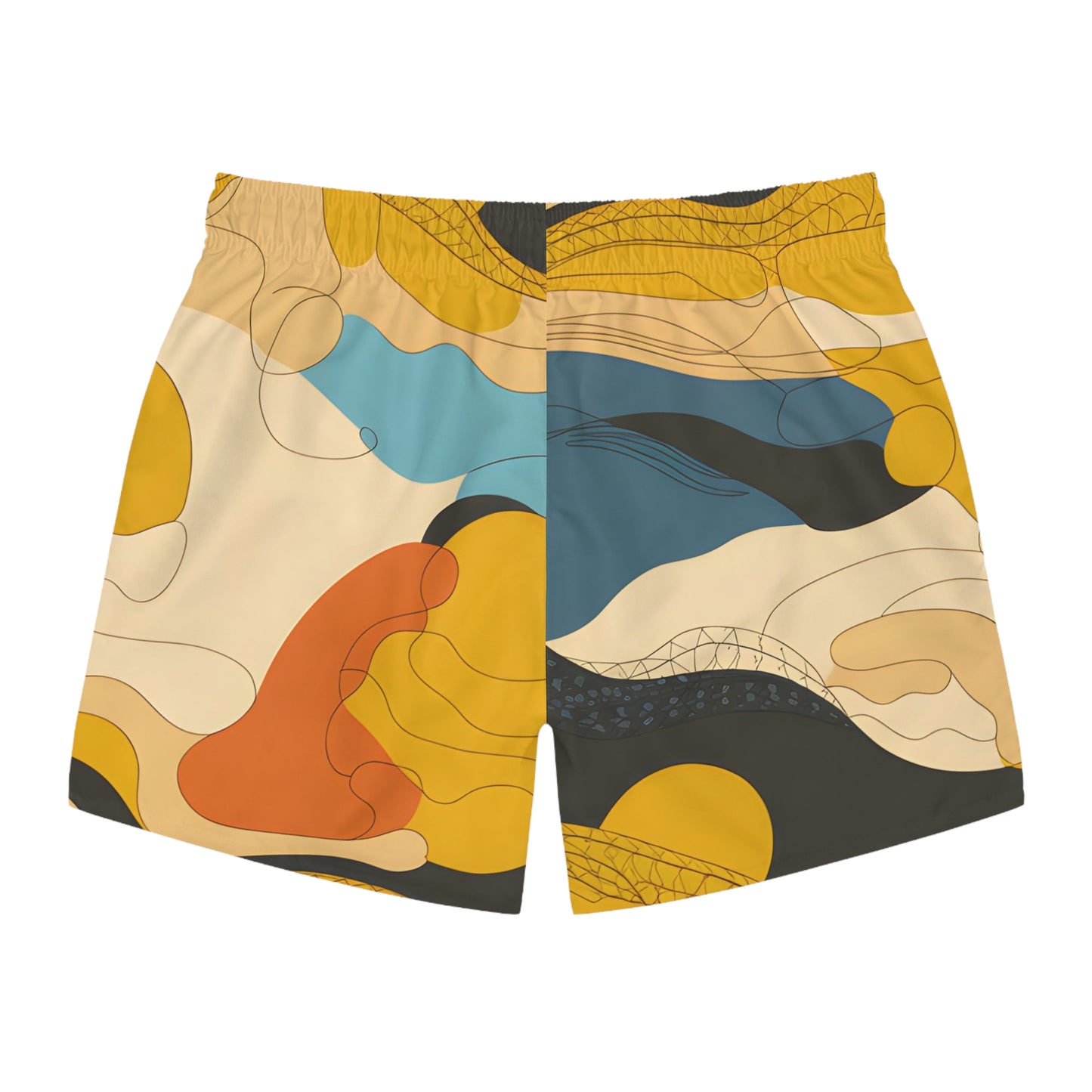 Golden Shoreline Men's Swim Trunks Casual Beachwear Swimwear Surf Quick Dry