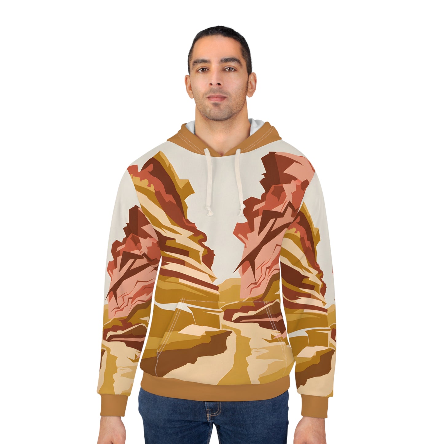 Twilight Canyon All Over Print Hoodie Outdoor Adventure Apparel Travel Wear