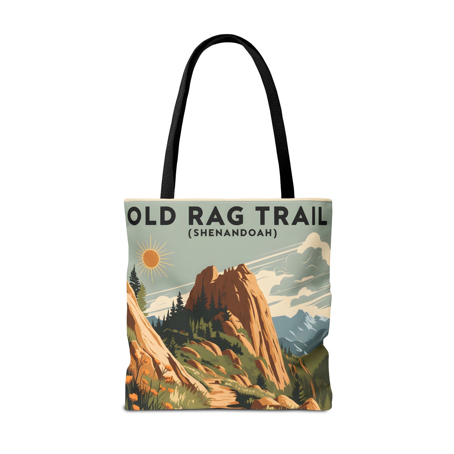 Old Rag Trail Tote Bag Shenandoah National Park Hiking Adventure Apparel