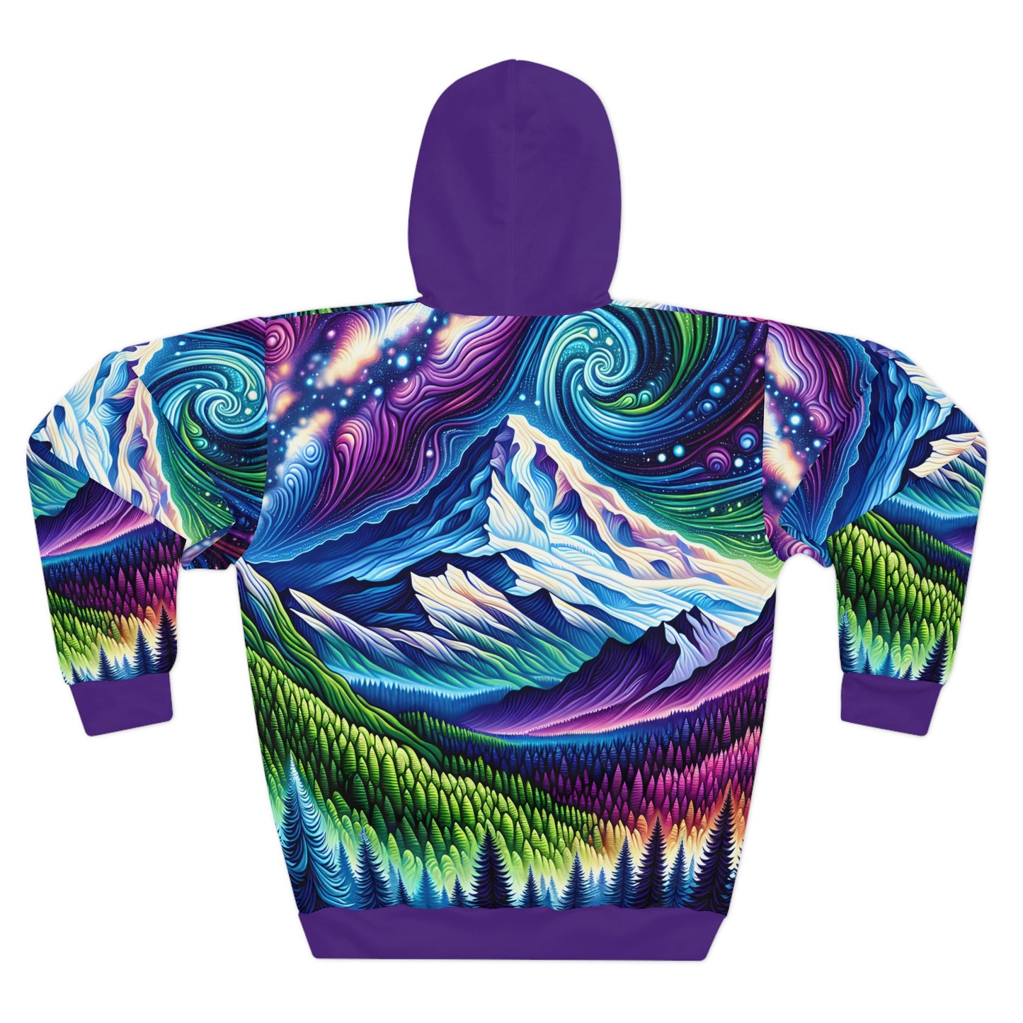 Mount Adams Hoodie All Over Print Nature Artwork Outdoor Apparel Casual Wear