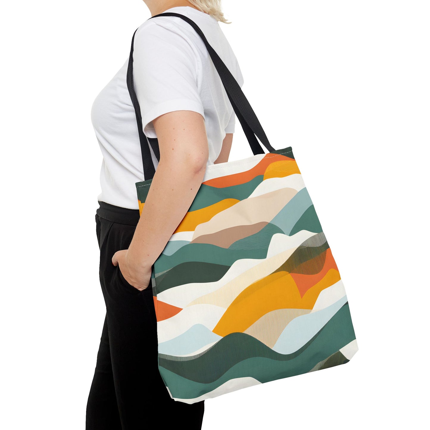 Sunset Geometry Tote Bag Stylish Handbag for Everyday Use - Tote Bag