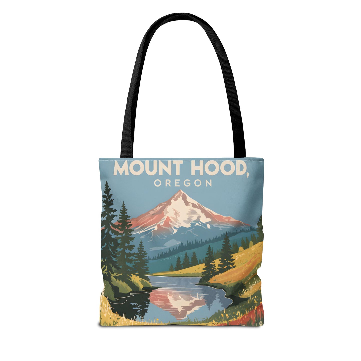 Mount Hood Oregon All Over Print Tote Bag Camping Nature Scene Outdoor Apparel