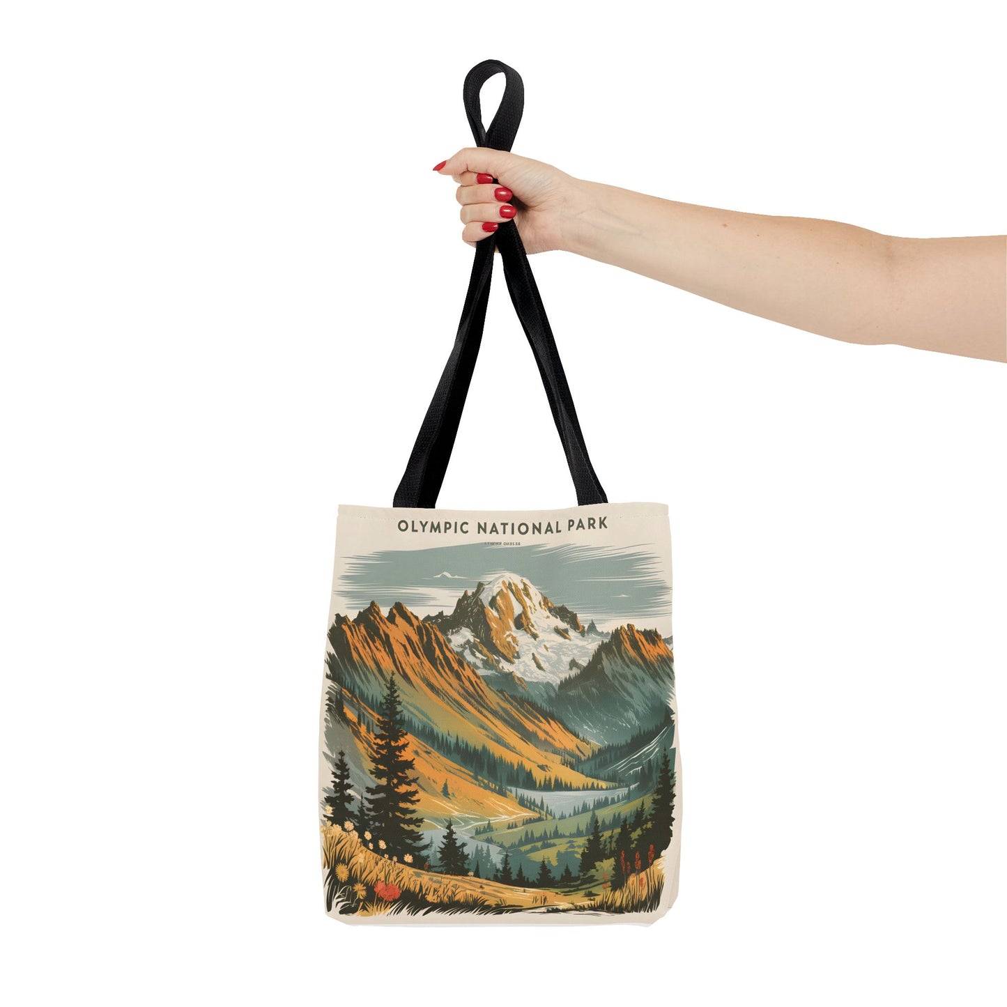Olympic National Park Tote Bag Nature Scene All Over Print Eco Friendly Apparel
