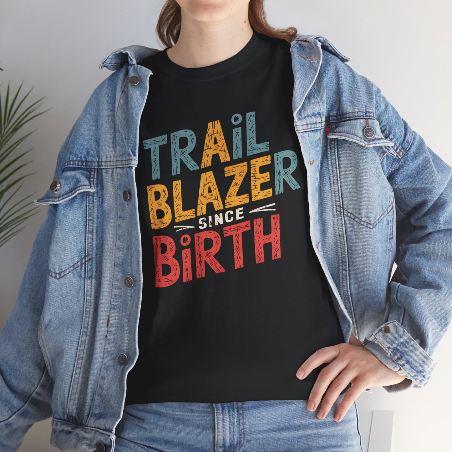 Trail Blazer Since Birth Vintage Graphic T-Shirt Graphic Tee Casual Wear Apparel