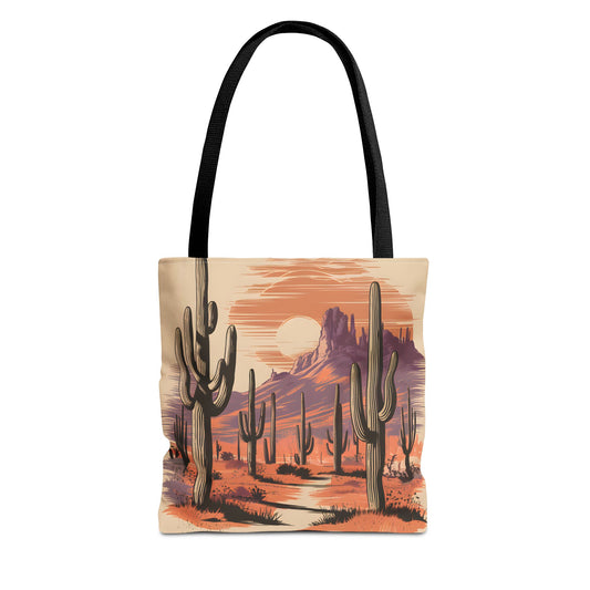 Saguaro National Park Tote Bag Arizona Desert Cactus All Over Print Reusable