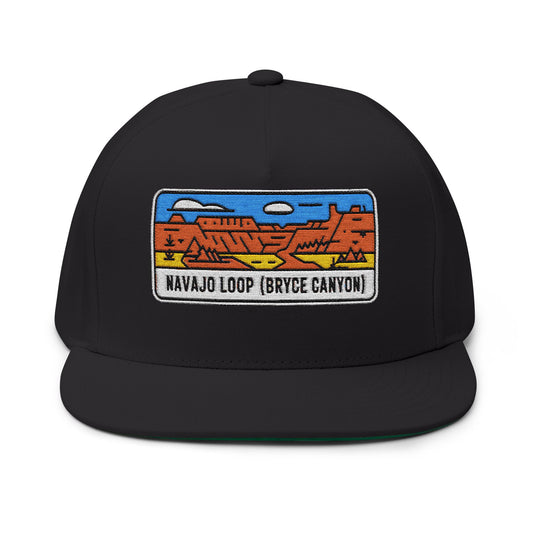 Navajo Loop Bryce Canyon Flat Bill Hat Outdoor Adventure Adjustable Snapback Cap
