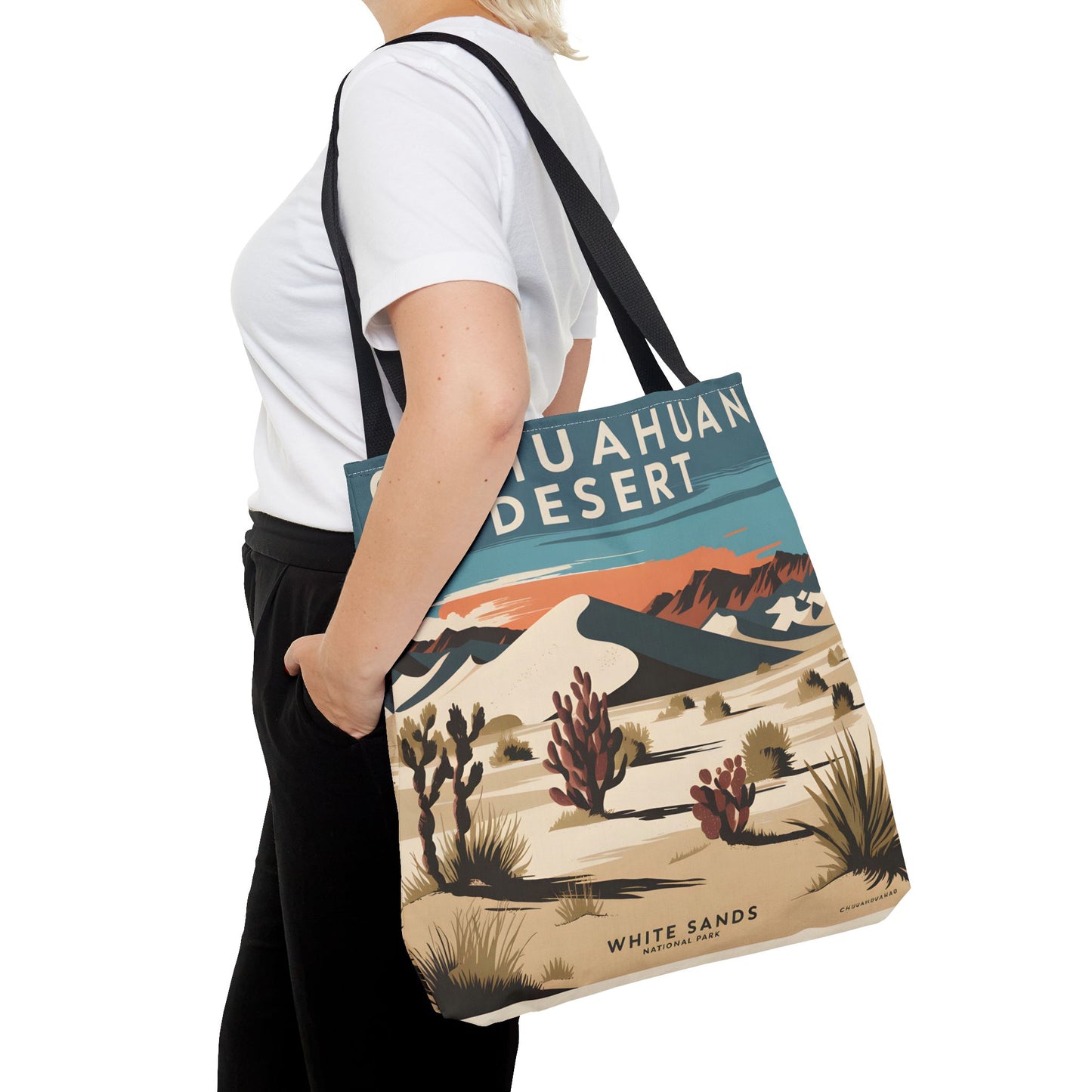 Chihuahuan Desert All Over Print Tote Bag White Sands National Park Gift
