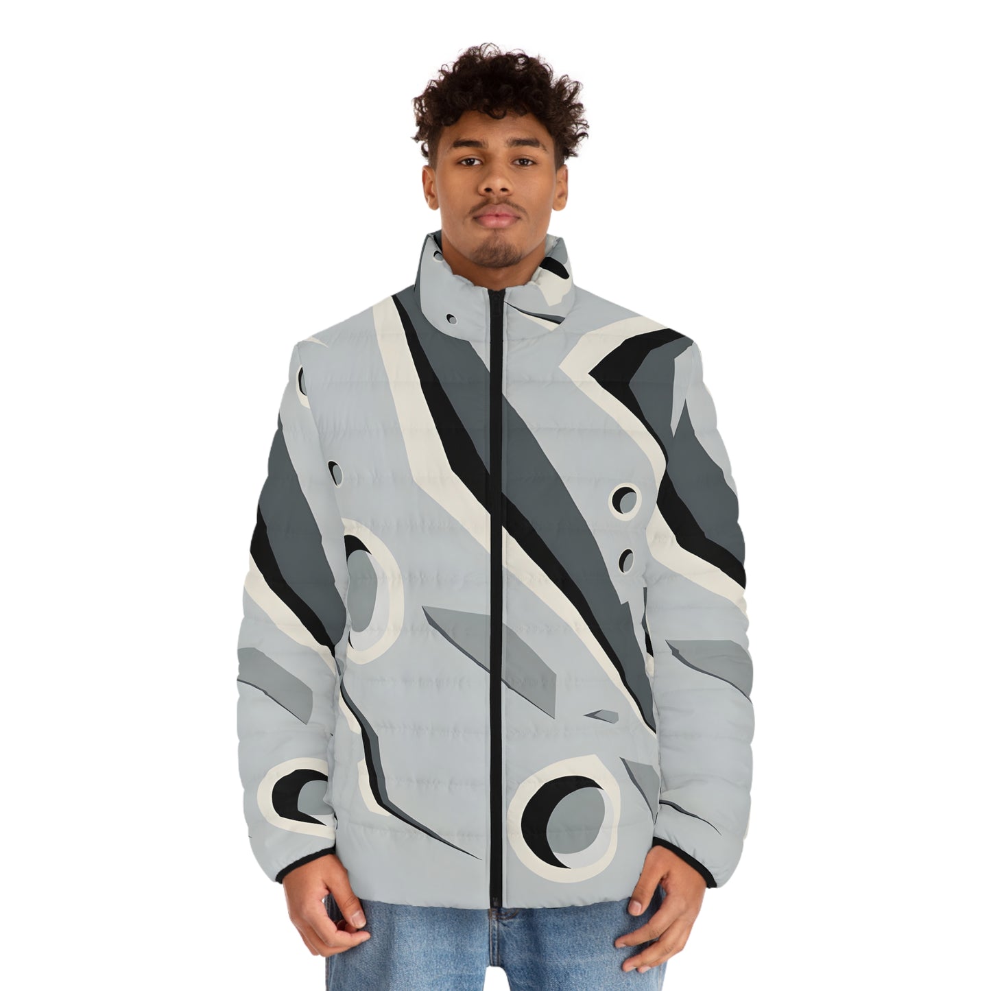 Lunar Fade Puffer Jacket All Over Print Winter Coat Stylish Warmth Outdoor Gear