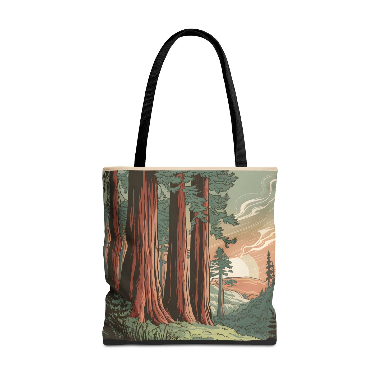 Redwood National Park All Over Print Tote Bag Eco Friendly Travel Accessory
