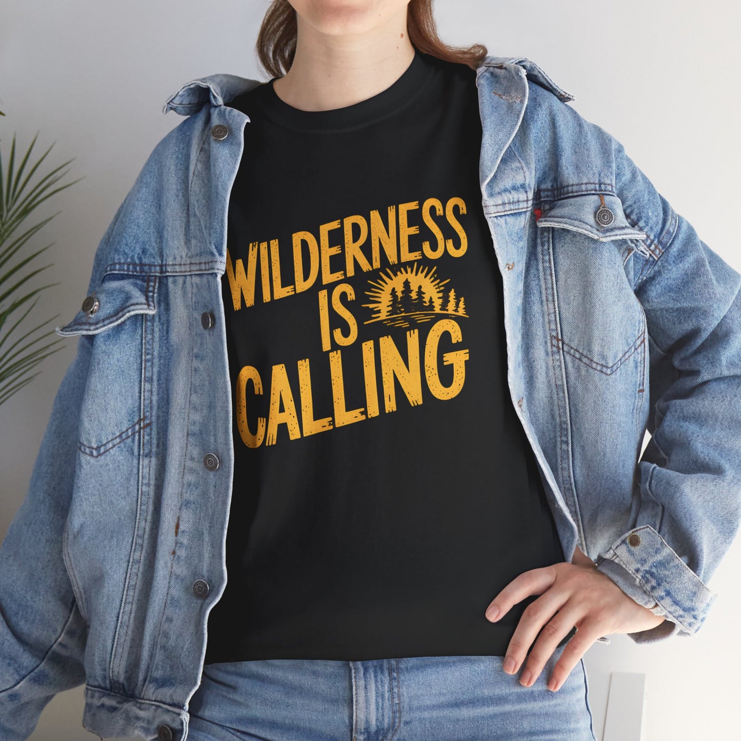 Wilderness Is Calling Vintage Camping Graphic Short Sleeve T-Shirt Adventure