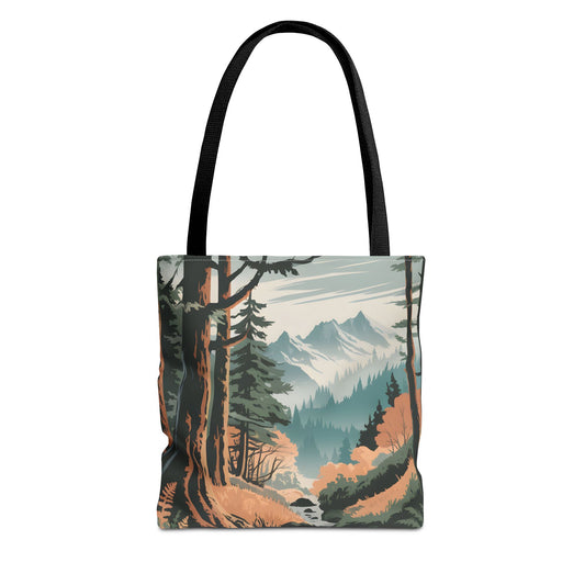 Olympic National Park All Over Print Tote Eco Friendly Nature Adventure Bag