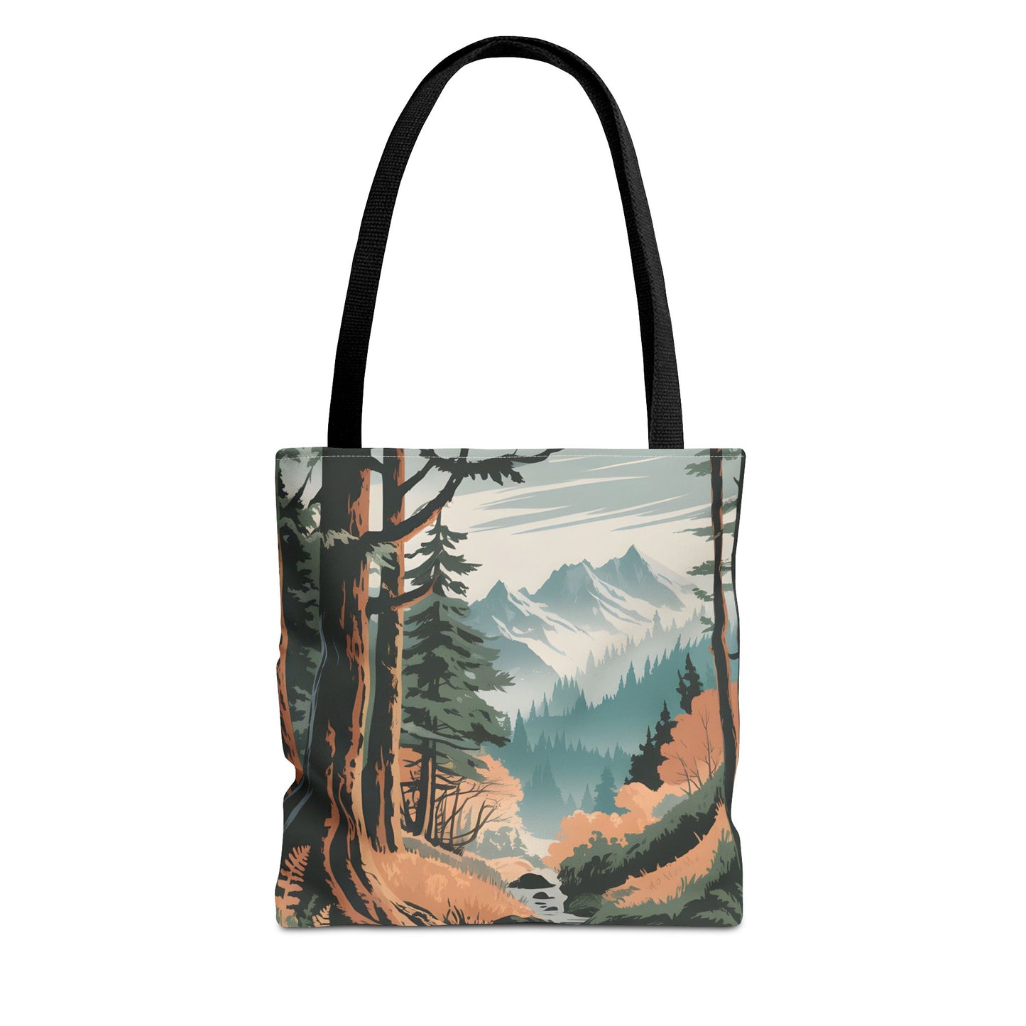 Olympic National Park All Over Print Tote Eco Friendly Nature Adventure Bag