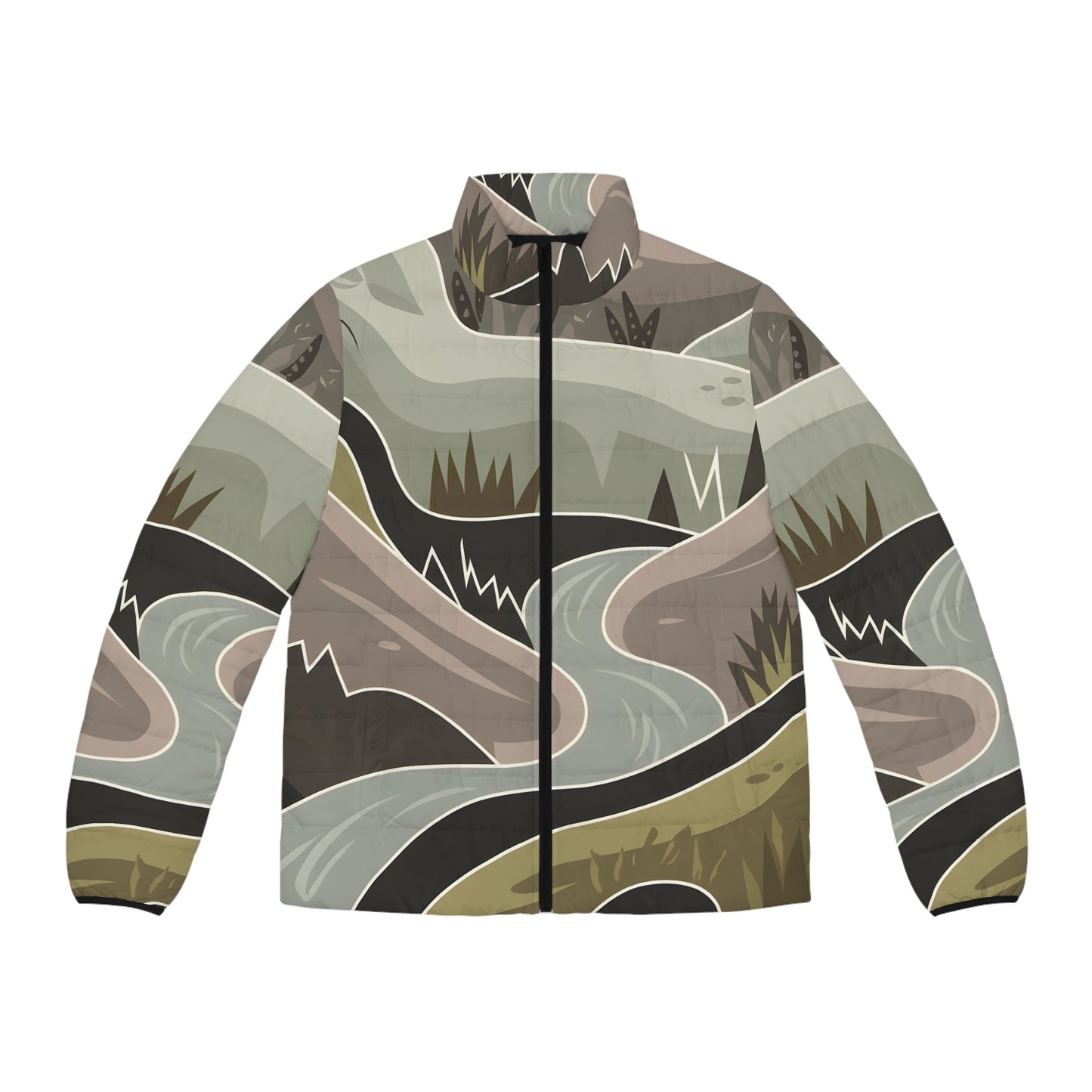 Muted Wild Puffer Jacket for Men and Women Outdoor Adventure Apparel Full Zip