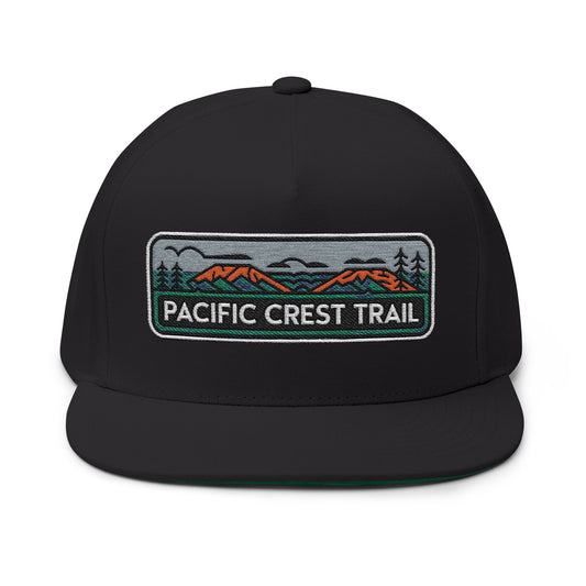 Pacific Crest Trail Flat Bill Hat Outdoor Adventure Mountain Gear Hiking Cap