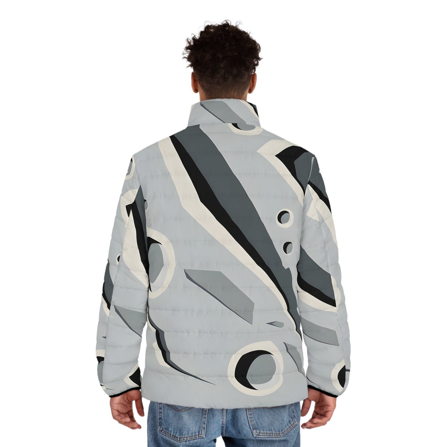 Lunar Fade Puffer Jacket All Over Print Winter Coat Stylish Warmth Outdoor Gear