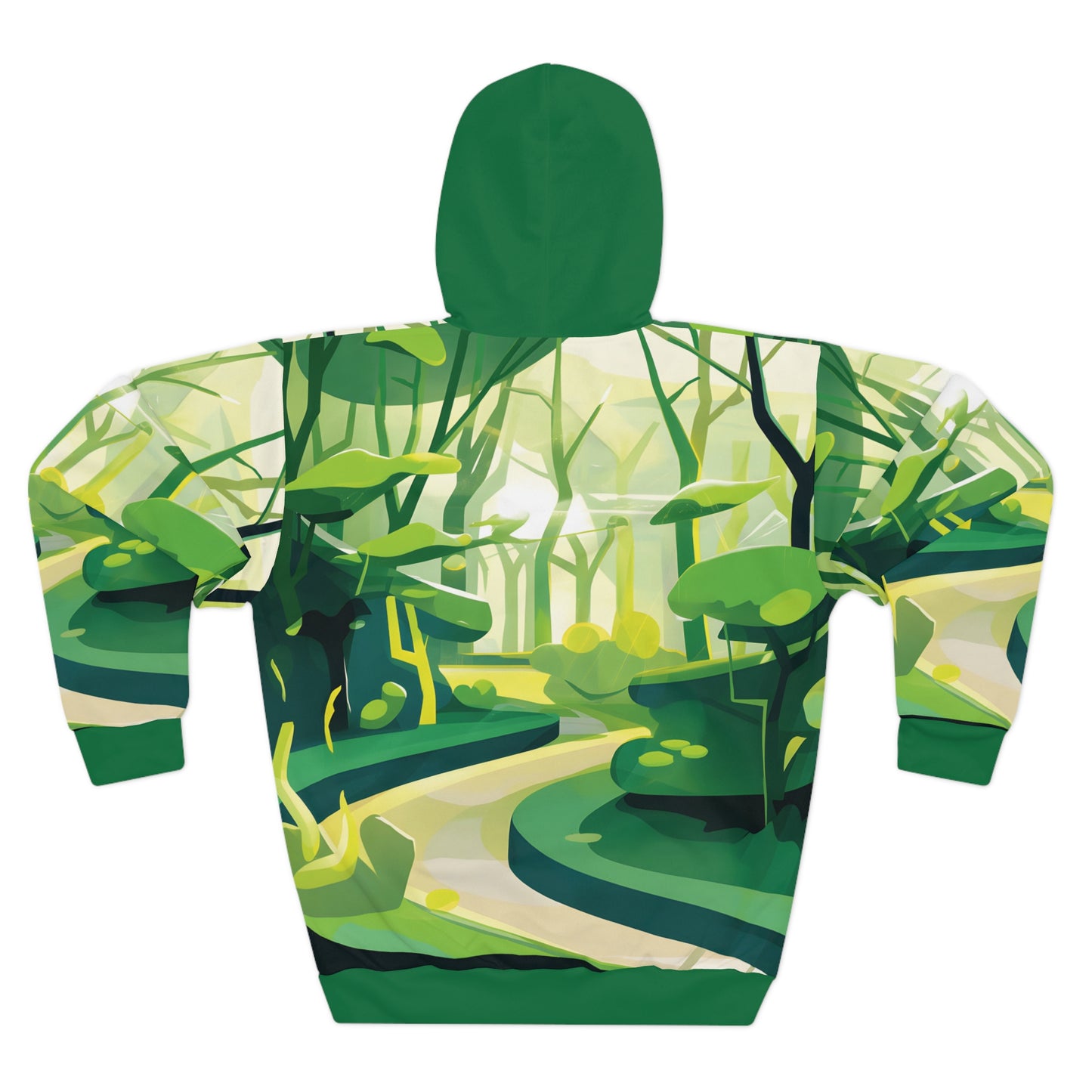Sunwashed Forest Hoodie All Over Print Nature Trail Pullover Hiking Outdoor Gear
