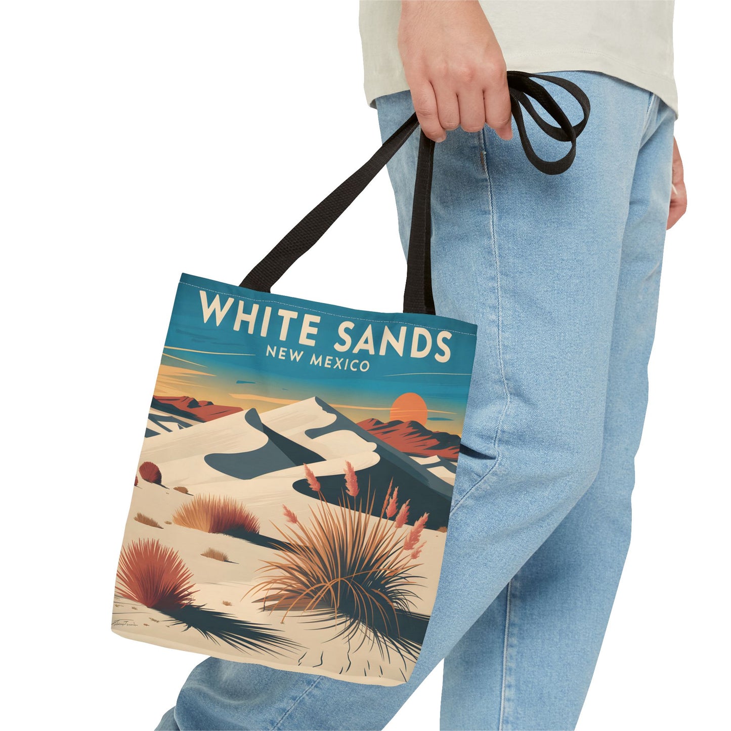 White Sands New Mexico All Over Print Tote Bag Desert Landscape Art