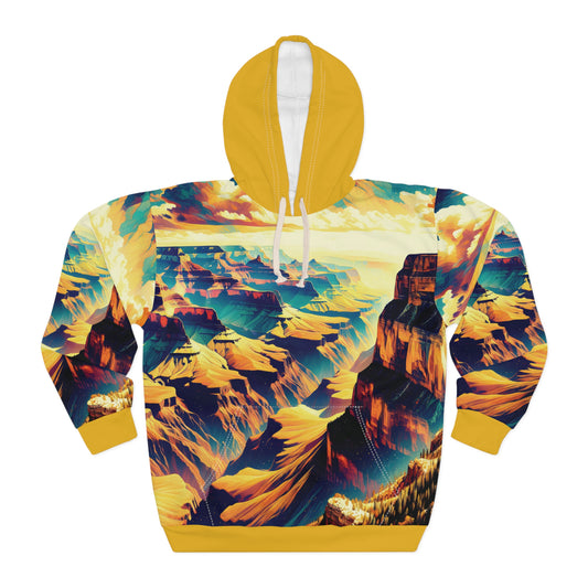 Grand Canyon Hoodie All Over Print Pullover Desert Landscape Nature Scene Bold
