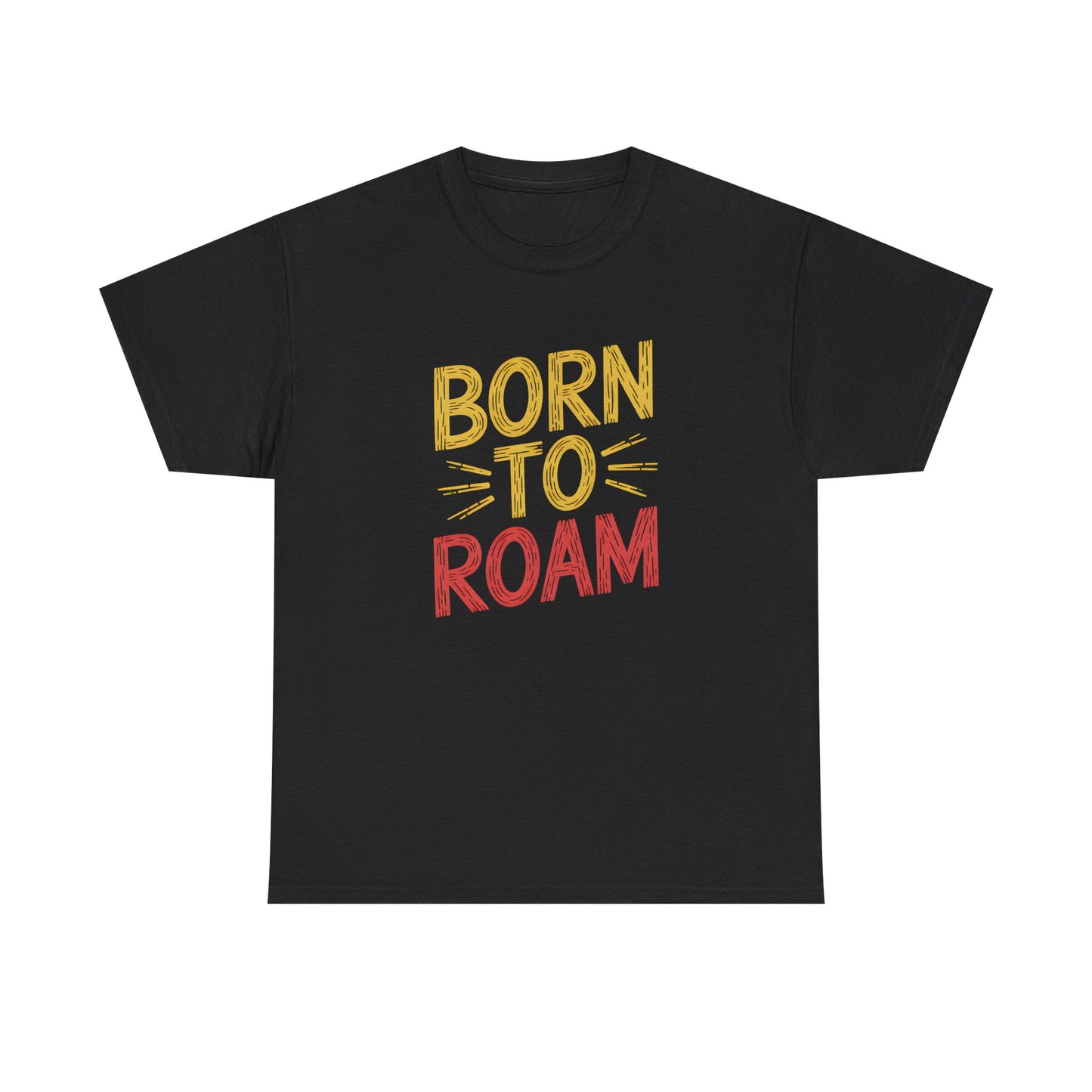 Born to Roam Adventure Travel Outdoor T-Shirt Casual Graphic Short Sleeve Tee