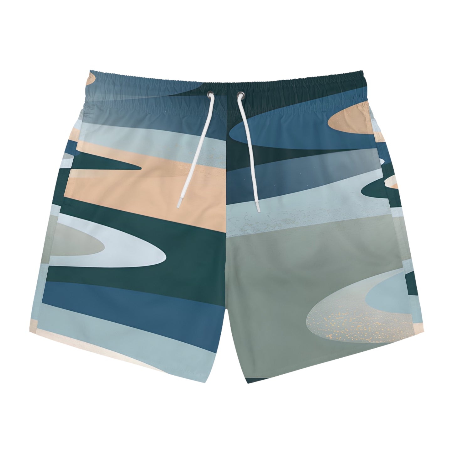 Moonlit Sand Men's Swim Trunks Beachwear Shorts Casual Summer Surf Surfer