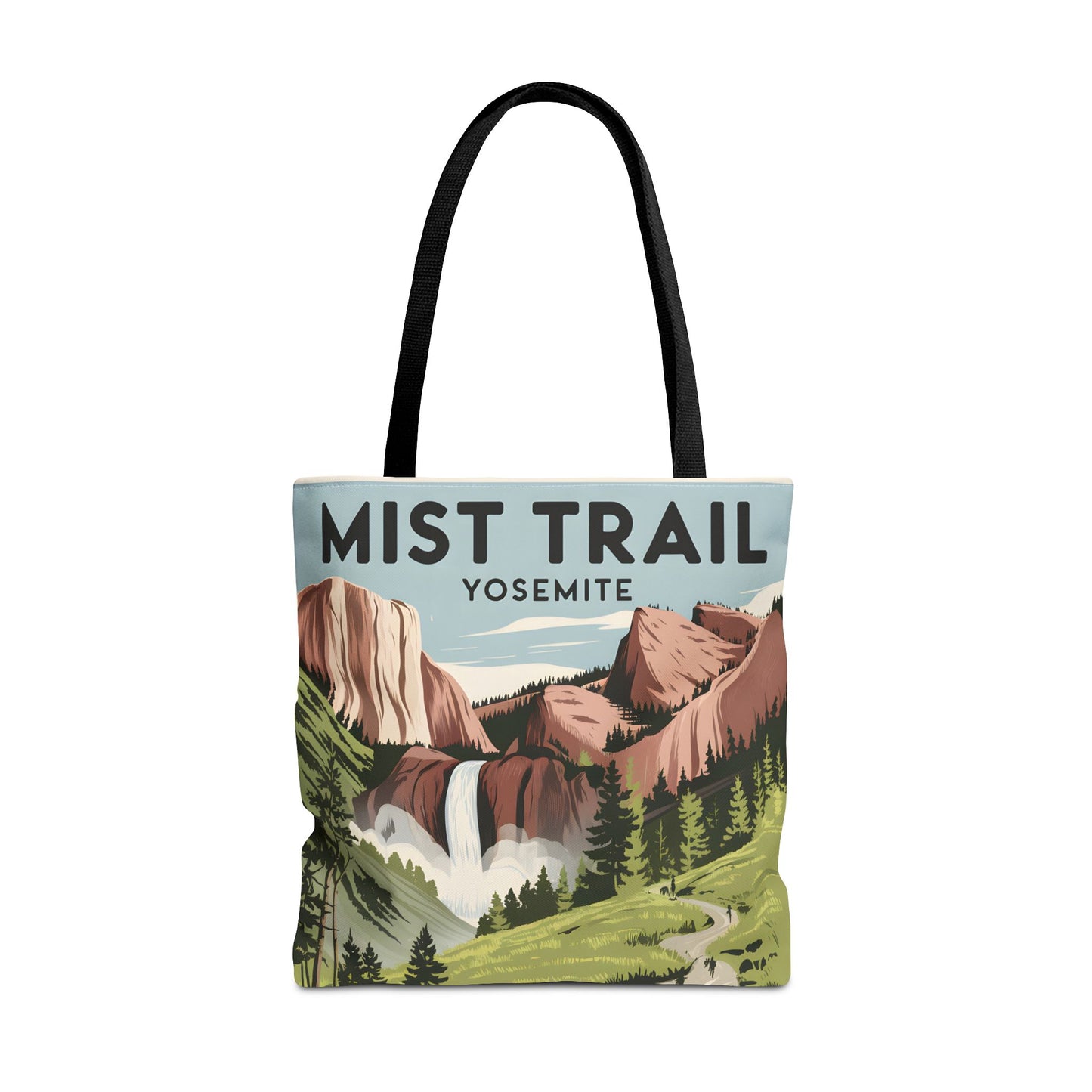All Over Print Tote Bag Mist Trail Yosemite Nature Landscape Adventure Bag