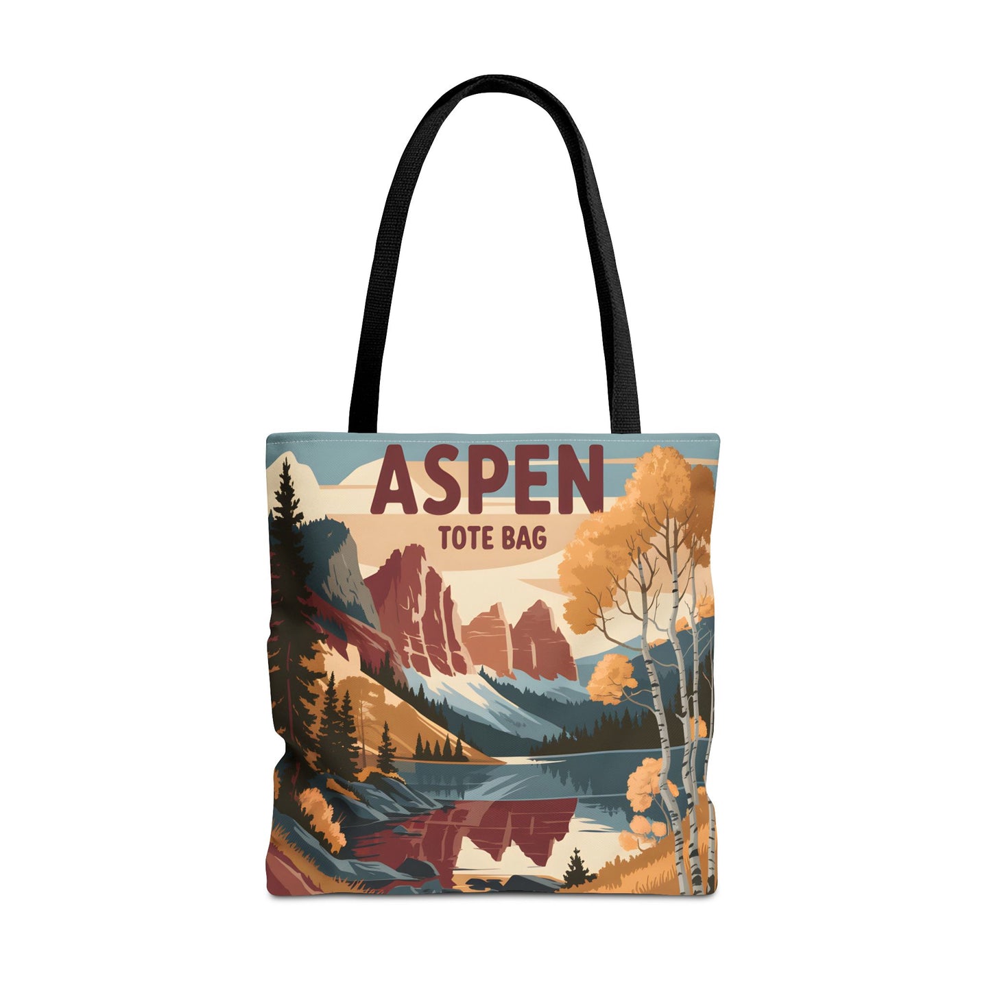 Aspen Landscape All Over Print Tote Bag Travel Shopping Eco Friendly Apparel