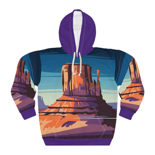 Deep Sky Mesa National Park All-Over Print Pullover Hoodie Outdoor Apparel
