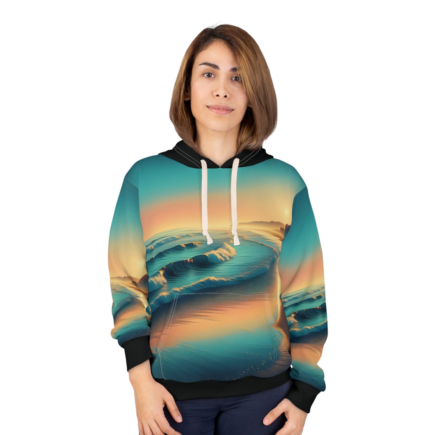 Seaside Oregon Hoodie All Over Print Coastal Travel Adventure Apparel Wear