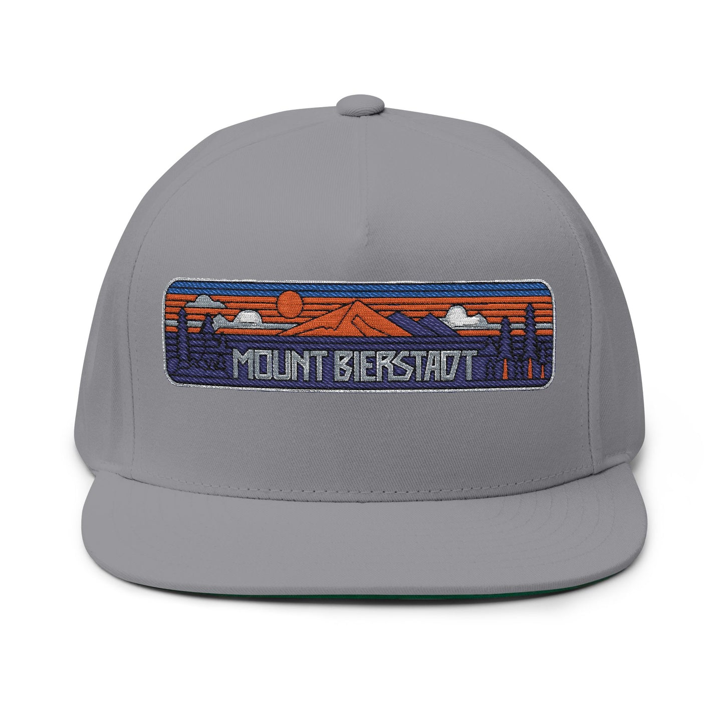 Mount Bierstadt Flat Bill Hat Vintage Mountain Graphic Cap Outdoors Wear
