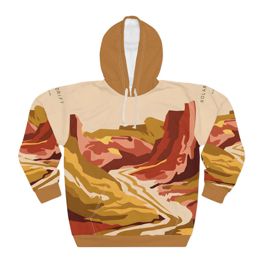 Solar Drift All Over Print Hoodie Outdoor Warm Travel Apparel National Parks
